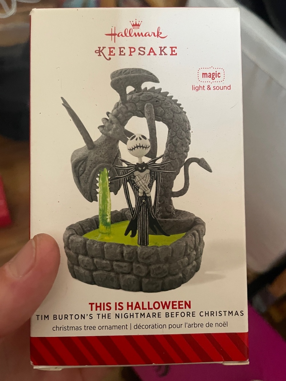 Hallmark Nightmare Before Xmas Ornament with lights “This is Halloween”